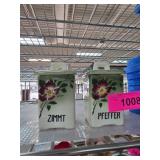 Urban Freres Ceramic Spice Containers with Floral