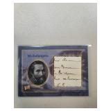 Michelangelo Commemorative Card with Replica Handw