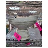 McCoy Glazed Ceramic Bowl with Pedestal Base