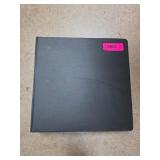 Black Binder with Plastic Sleeves for Storage or O