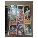 Binder of Baseball Trading Cards Featuring Various