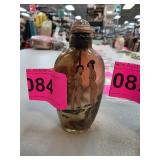 Hand-Painted Glass Snuff Bottle with Nude Figures