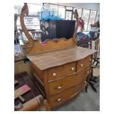 Oak Dresser with Detachable Mirror and Decorative