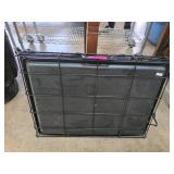 Black Metal Collapsible Pet Crate with Plastic Tra