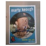 Marty Keough Autographed Boston Red Sox Baseball C