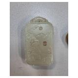 Carved Pendant With Landscape and Animal Motif