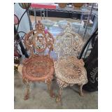 Cast Iron Garden Chairs with Ornate Design