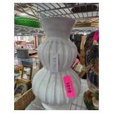 White Ceramic Fluted Vase by Mitchell Gold + Bob W