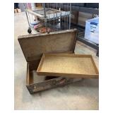 Vintage Hard-Shell Suitcase with Interior Tray and