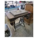 Minnesota Treadle Sewing Machine With Wooden Cabin