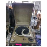 Early 20th Century Portable Gramophone with Metal