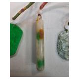 Multi-Color Jade Pendant with Green, White, and Am