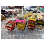 Four Vintage Die-Cast Metal Toy Trucks by Tonka an