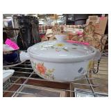 Country Flowers by Sheffield Covered Casserole Dis