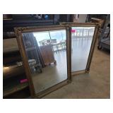 Ornate Gold-Framed Rectangular Wall Mirrors