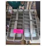 Two Mirro Aluminum Ice Cube Trays with Levers