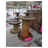 Vintage Wooden and Metal Industrial Spools