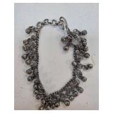 Decorative Metal Anklet with Dangling Beads