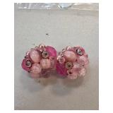 Clip-On Glass Beaded Earrings Marked Germany