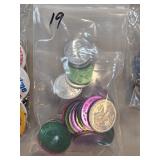 Metal Tokens in a Plastic Bag