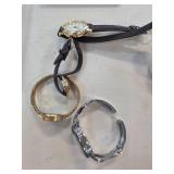 Three Womenï¿½s Analog Watches with Leather and Meta