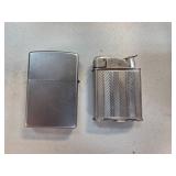Zippo and Evans Lighters, Metal Construction, Made