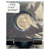 1936 High-Grade Buffalo Nickel in Protective Holde