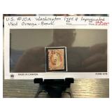 US #10A Washington Type II Used Orange-Brown Stamp