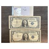 Two United States $1 Silver Certificates