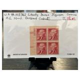 US #1033 Liberty Series Jefferson 2 Cent Block Bri