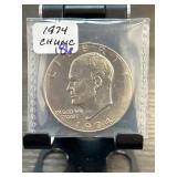 1974 Eisenhower Dollar Coin in Protective Case