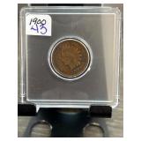 1900 Indian Head One Cent in Protective Display Ca
