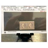 US Washington Violet Year 1946 Type I Pair with 0