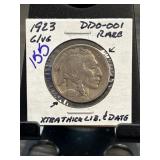 1923 Buffalo Nickel DDO-001 Rare Variety