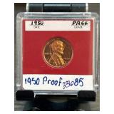 1950 Lincoln Wheat Cent Proof Coin in PR64 Grade H