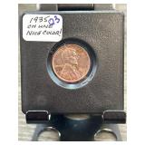1935 Lincoln Wheat Penny in Choice Uncirculated Co
