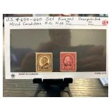 U.S. #659-660 Kansas Overprinted Mint Stamp Set