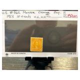 1923 US #562 Monroe Orange 10 Cent Stamp, Perf. 11