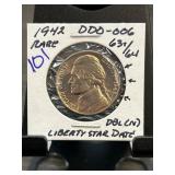 1942 Jefferson Nickel DDO-006 Liberty Star Date, G