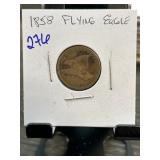 1858 Flying Eagle Cent in Protective Flip