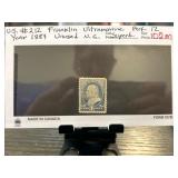 US #212 Franklin Ultramarine Stamp, 1887, Perf 12,