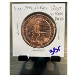 1 oz .999 Copper Round " Right to Bear Arms Desi