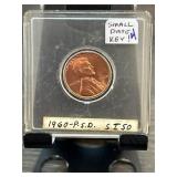 1960 Lincoln Cent Small Date Key Coin in Display C