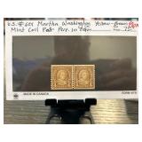 US #601 Martha Washington Yellow-Brown Mint Coil P
