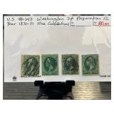 US Scott #147 Washington 3c Perforation 12 Stamps