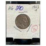 1923-S Buffalo Nickel Graded AG Condition