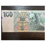 Czechoslovakia 100 Korun Banknote with Serial No.