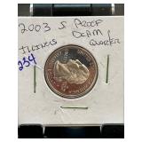 2003 S Proof DCAM Illinois State Quarter