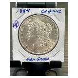 1884 Morgan Silver Dollar in Choice Brilliant Unci