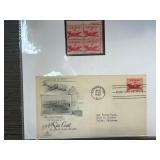 1949 U.S. Airmail 6 Cent Stamps and First Day Cove